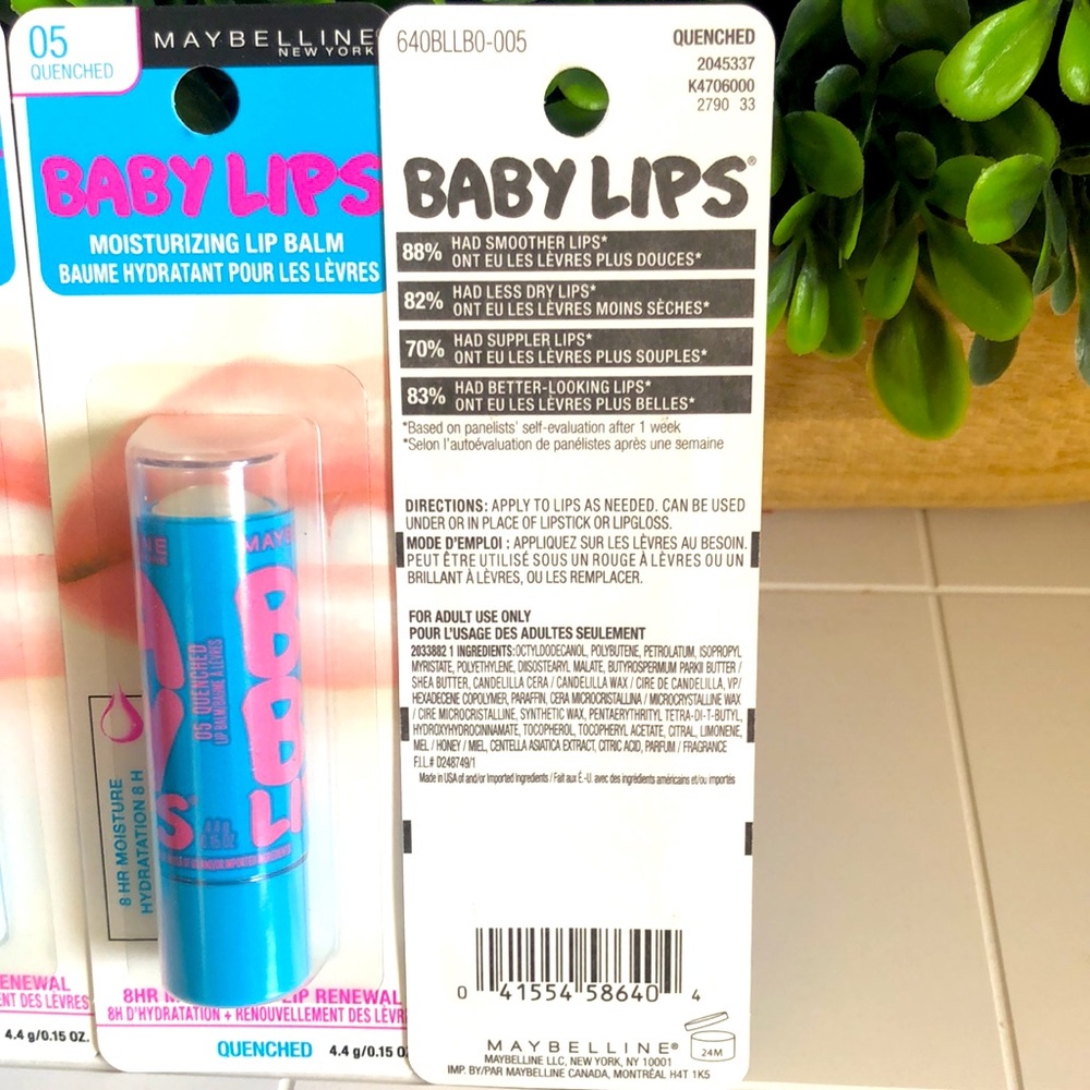 Maybelline Baby Lips Set of 4
05 Quenched - Picture 2 of 3